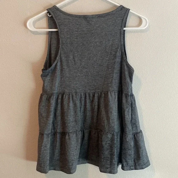Heather Gray Tiered Swing Tank Top - Picture 3 of 3